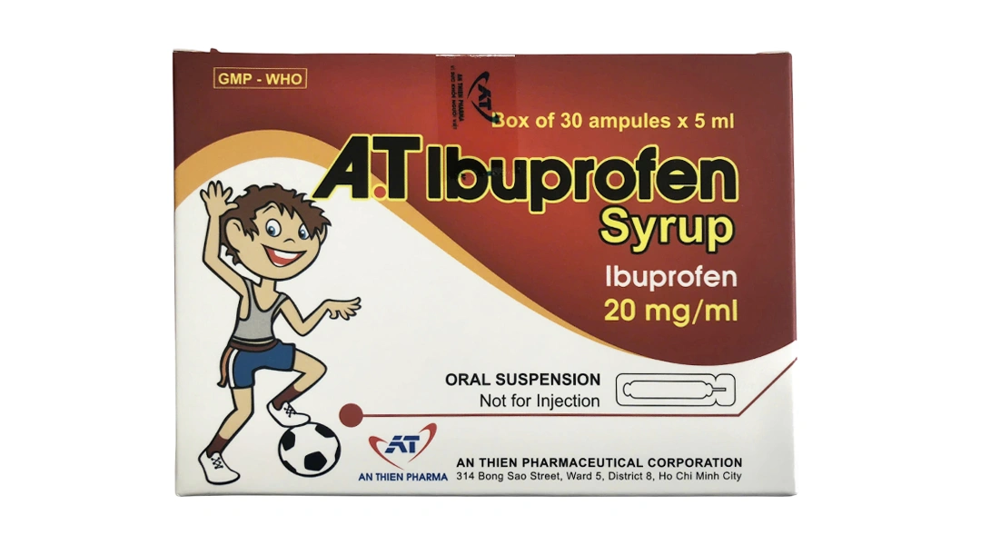 Hỗn dịch uống A.T Ibuprofen Syrup giảm đau, kháng viêm (30 ống x 5ml) - 2